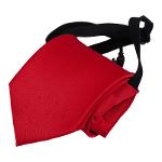 Red satin pre-tied safety ties, 51x7cm, with elastic band