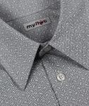 Gray Shirt With White Motifs