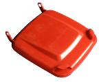 Lid for a plastic bin 240t plastic container red