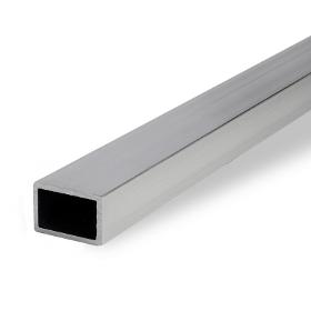 Aluminium rectangular tube, EN AW-6060, anodised, T66