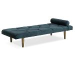 Daybed Royalty in bluegreen with golden legs, 185x75x40 cm