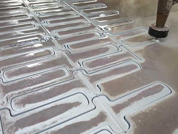 Water jet sheet metal cutting up to 4000 x 2000 mm, ESTIMET SP Z O.O., Poland
