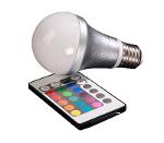Remote Control Colour Changing RGB LED Bulb - A60, 4W, 65lm