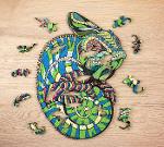 Wooden puzzle Chameleon