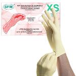 SFM Latex Untersuchungs Handschuhe puderfrei weiss XS (100)