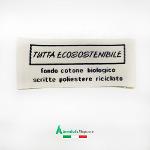 Etichetta tessuta eco-sostenibile in cotone organico