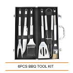 6PCS Stainless Steel BBQ Tool Kit
