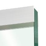 Glass edge protection profile 10x22x10x2mm, anodized