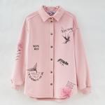 Dark pink jacket-shirt for girls 