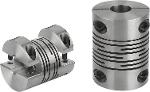 Beam couplings with removable clamping hub stainless steel