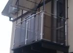 Балкон с нержавеющей стали со стеклом