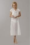 Nightgown with embroidered  yoke.