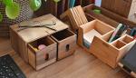 Sate Multipurpose Storage Box with 3 Drawers - Walnut
