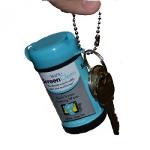 promotion gift  portable mini keychain canister wet wipes 