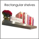 Stainless steel floating shelves