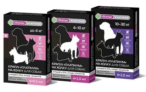 Противопаразитарные капли для собак Vitomax Platinum 