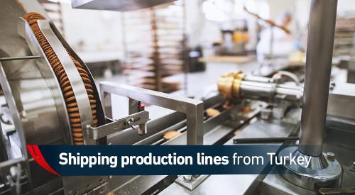 shipping production lines from turkey