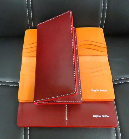 Vegetable Tanned Leather Long Wallet