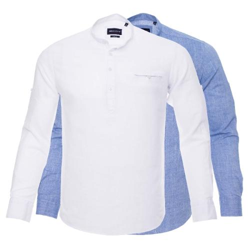 100% Cotton Shirt 0058 Mandaric Collar