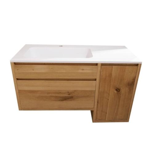bathroom furniture wit a solid surface washbasin 