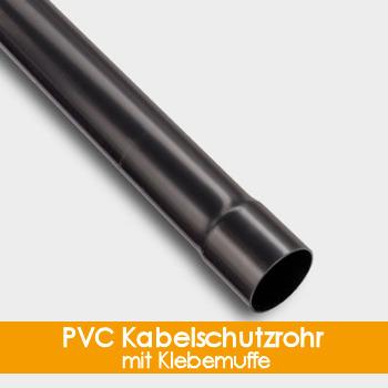 PVC Cable protection pipe with solvent welded socket