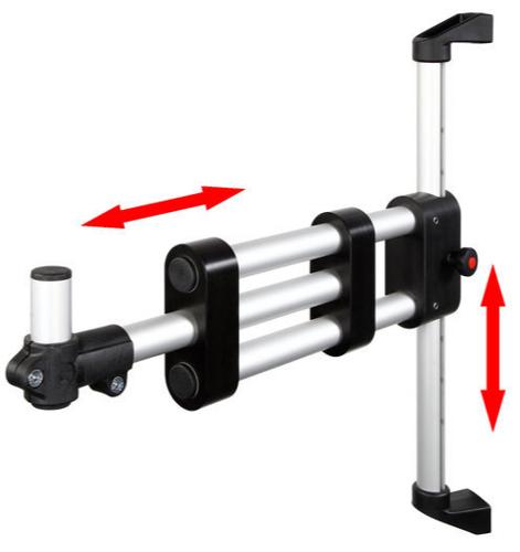 Height adjustable monitor support arms