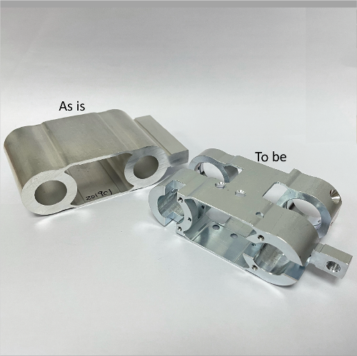 CNC machined part for aviation field
