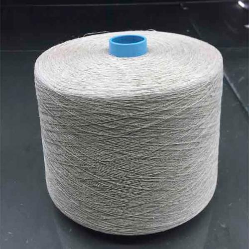 Long hemp gray yarn