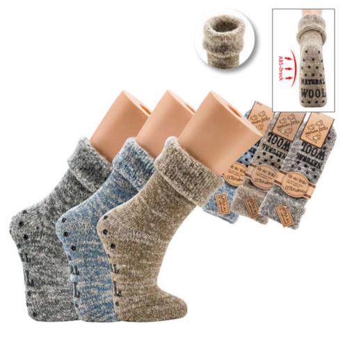 6572 - 63% Wool/Anti-Slip Socks 