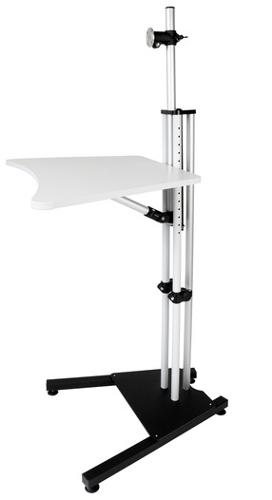  Height-adjustable monitor floor stand